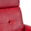Fauteuil inclinable manuel en cuir synthétique rouge-16562373