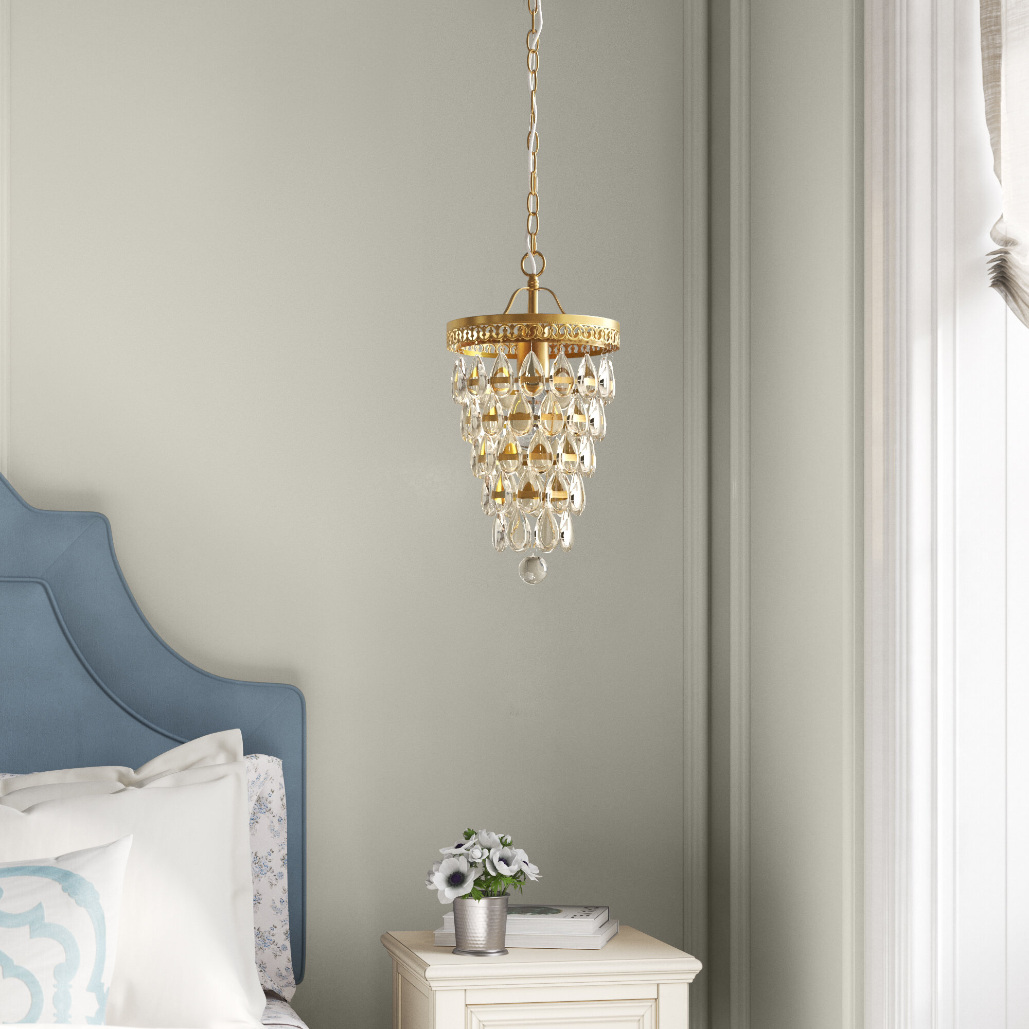 Brass & Crystal Chandelier – Found Furnishings