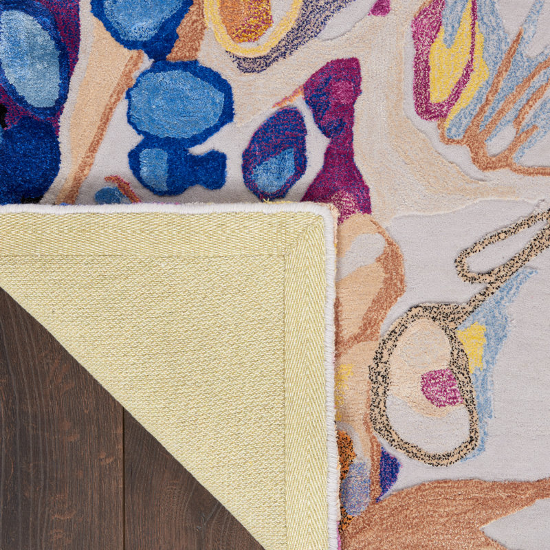 Alvar Abstract Multicolor Area Rug, Rectangle 3'9" x 5'9"