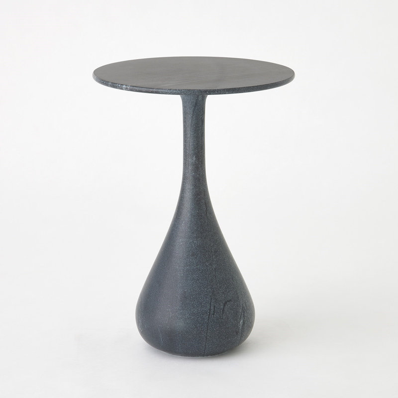 Marble End Table, 21" H x 14.75" W x 14.75" D