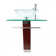 The Renovators Supply Inc. 19.75'' Gloss White Glass Square Bathroom Sink with Faucet