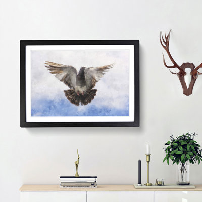 Flying Pigeon - Picture Frame Graphic Art Print
