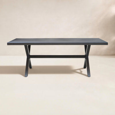 Inci 80'' Aluminum Outdoor Dining Table