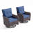 Rocking Swivel All-Weather Rattan Patio Chair With Cushions-1145780264