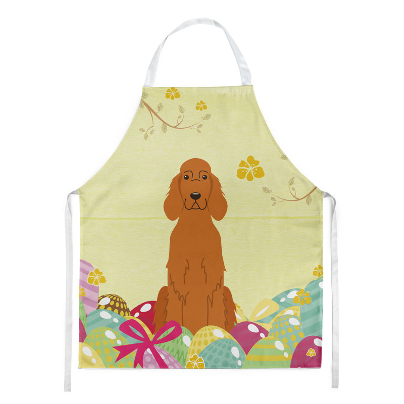 Tablier œufs de pâques, Jaune / Havane, Setter irlandais