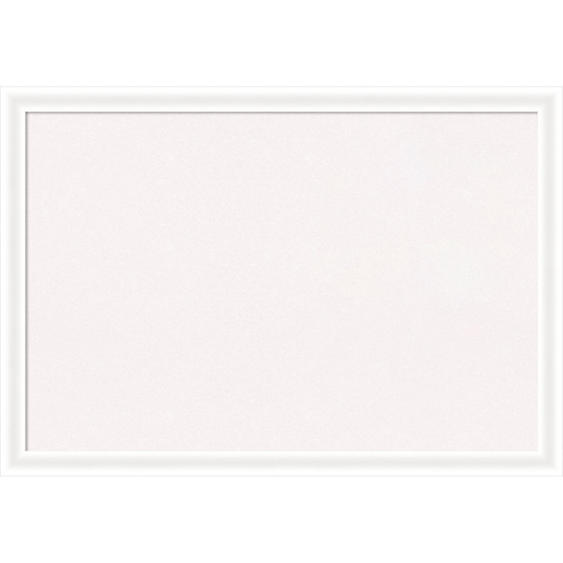 Tableau blanc à panneau étroit en bois Oliver, Blanc, H 27 po x l 39 po