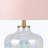 Muhedin 15‘’ Hand-Blown Glass, Kids Table Lamp with Pink Lampshade
