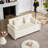 3 - In 1 Beige Convertible Sleeper Bed With Pullout Bed, Soft Corduroy, 4 Pillows, Side Storage, Stable Structure, 600Lbs Weight Capacity, For Apartment And Office Function, High Resilience Sponge, Rv-643332234