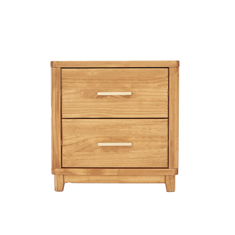 Nater 50cm W Bedside Table, Waxed