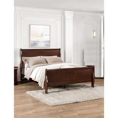 Mobilier de chambre à coucher pour lit 1 pièce Sleigh Design Louis Phillipe