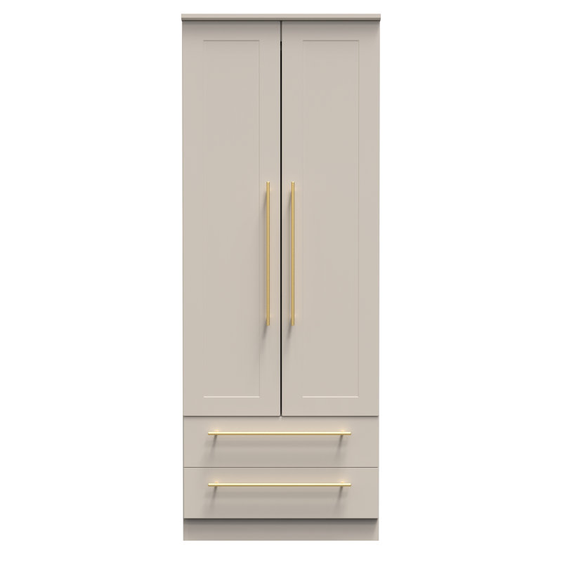 Fully Assembled Dudelange Haworth 2 Door Wardrobe, Kashmir Matt Veneer