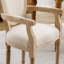 Chaise de salle à manger en bois massif de style français, ensemble de 2