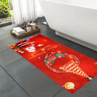 Tapis de couloir rectangulaire intérieur / extérieur 1,3 pi x 4 pi avec envers antidérapant Abdulmalek