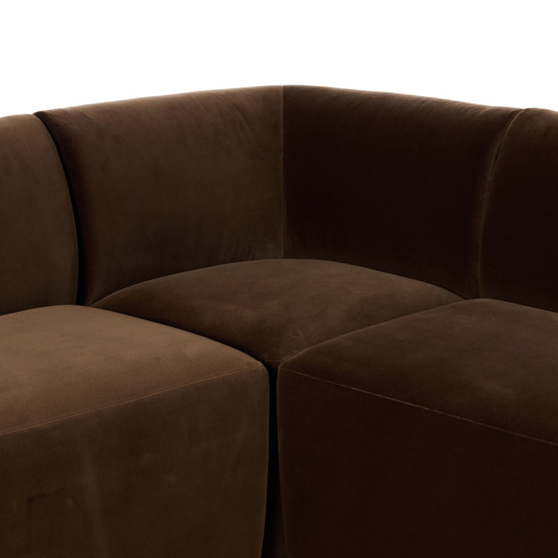 Dorset Banquette L Shape 76, 31.5" H x 98.5" W x 76" D, Right