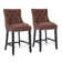Domenick Upholstered Counter Stool with Solid Wood Frame