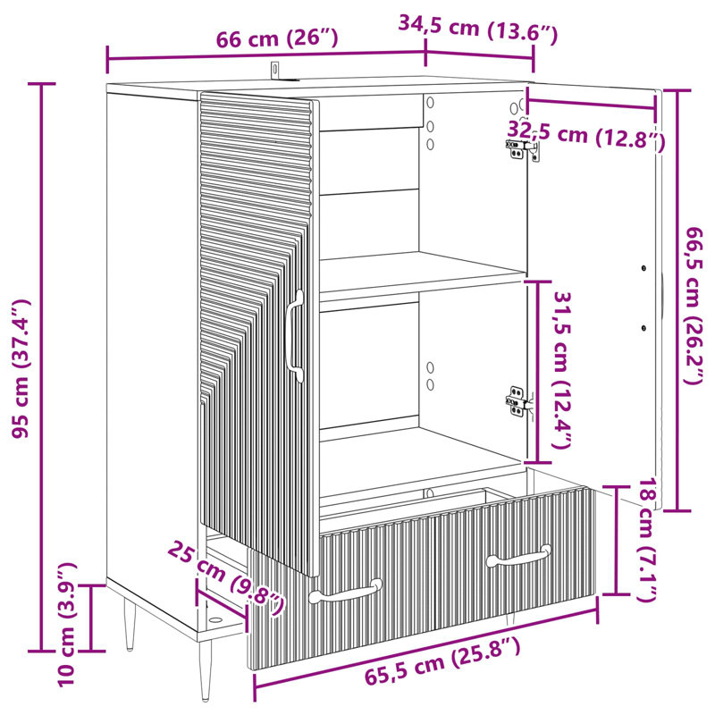 66cm Sideboard
