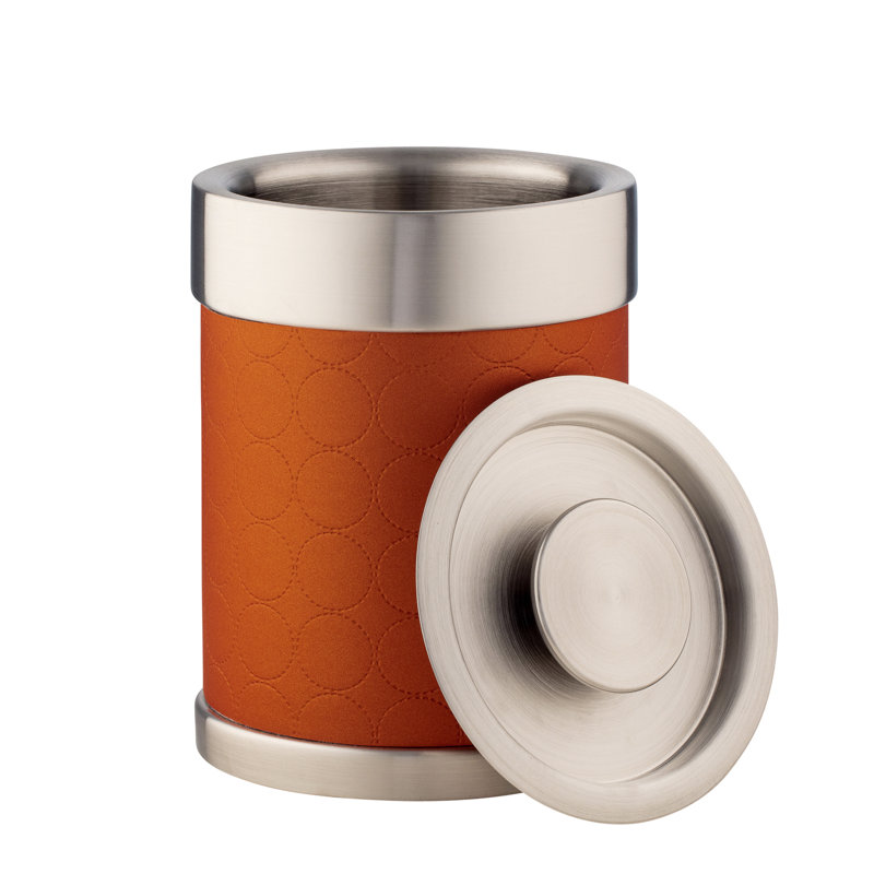 Seau à glace en acier inoxydable 2 pte Pierson, Orange persimmon Mad Men