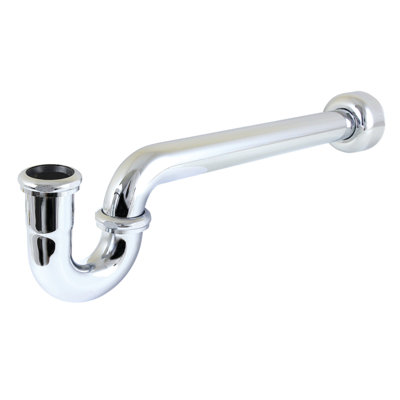 Kingston Brass 1-1/2 Inch Decor P-Trap with High Box Flange, 19 Inch Length, 18 Gauge