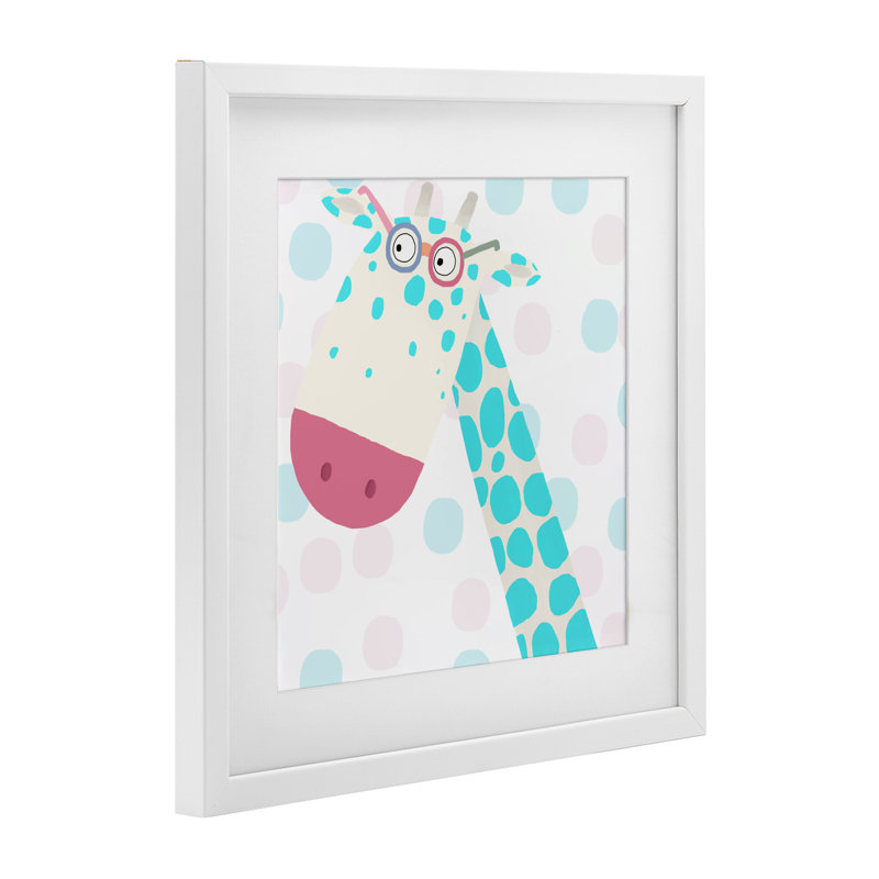 «Electric Electric Blue», reproduction sous verre encadrée par Carla Daly, Cadre blanc côtier, H 16 po x l 16 po