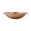 Rolled Copper Oval Drop-In Bathroom Sink-113450295