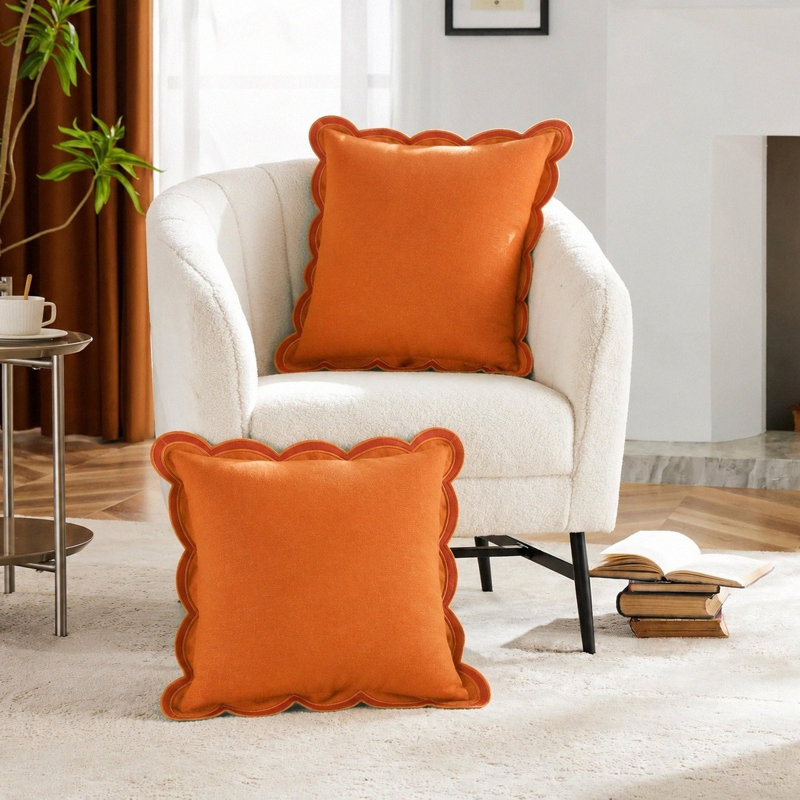 Housses de coussin 18 x 18 pouces, Orange