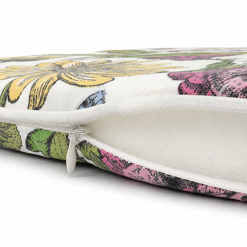 Outdoor Seat Cushion, Pink/White/Blue Floral