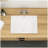 21.5"X15" White Ceramic Rectangular Undermount Bathroom Sink With Overflow