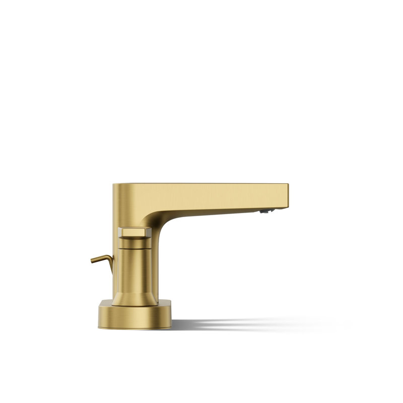 Taut Centerset Bathroom Sink Faucet, Vibrant Brushed Modern Brass