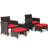 4 - Person Patio Conversation Set with Cushions-1905567457