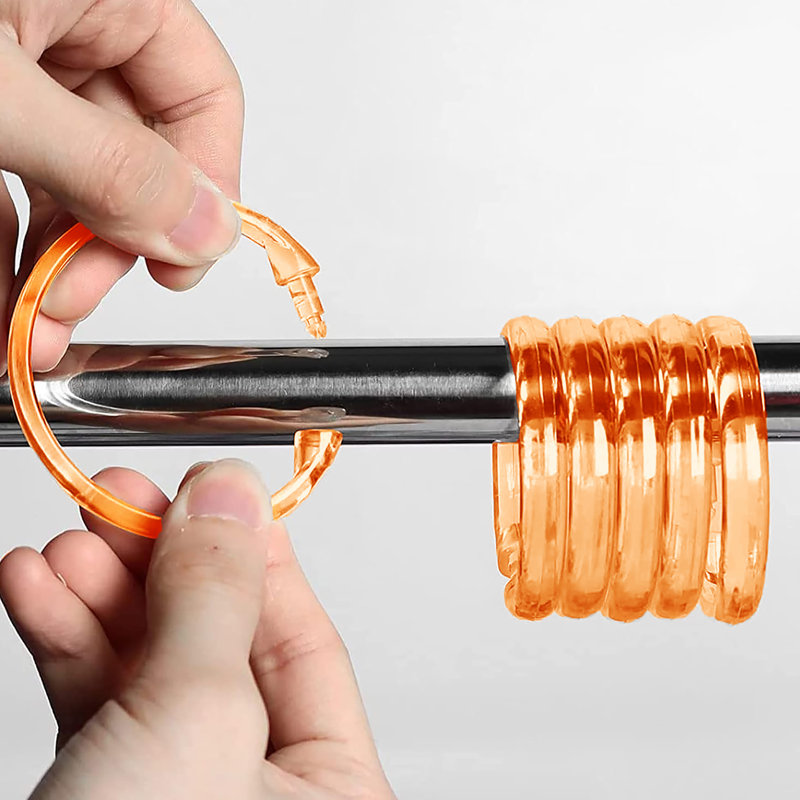 Crochet en plastique pour rideau de douche, Orange