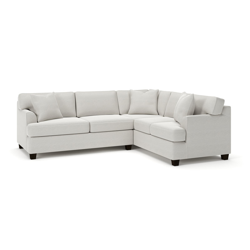 Canapé modulaire Conradina, Tissage natté ivoire Drusky Sustain®, Orienté à droite