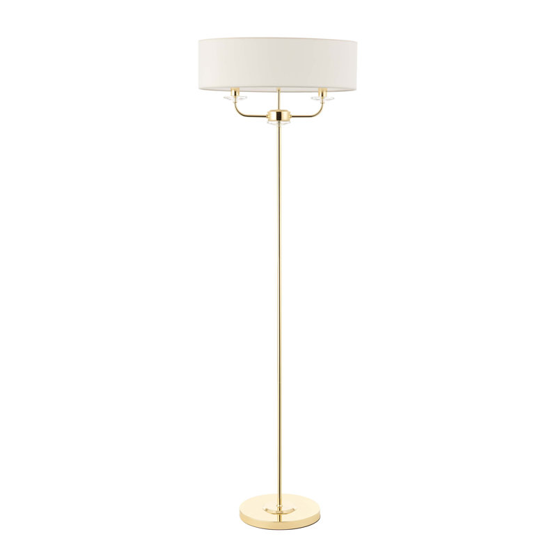 Basilia 157cm Traditional Floor Lamp, Brass
