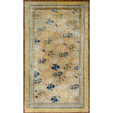 Antique Ningxia Room Size Wool Brown, Straw Rug