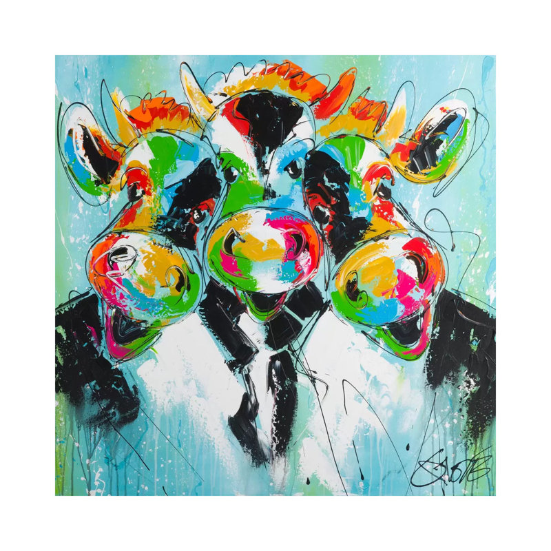 Smiling All Day II by Art Fiore - Wrapped Canvas Painting, 30.48 cm H x 30.48 cm W x 1.91 cm D