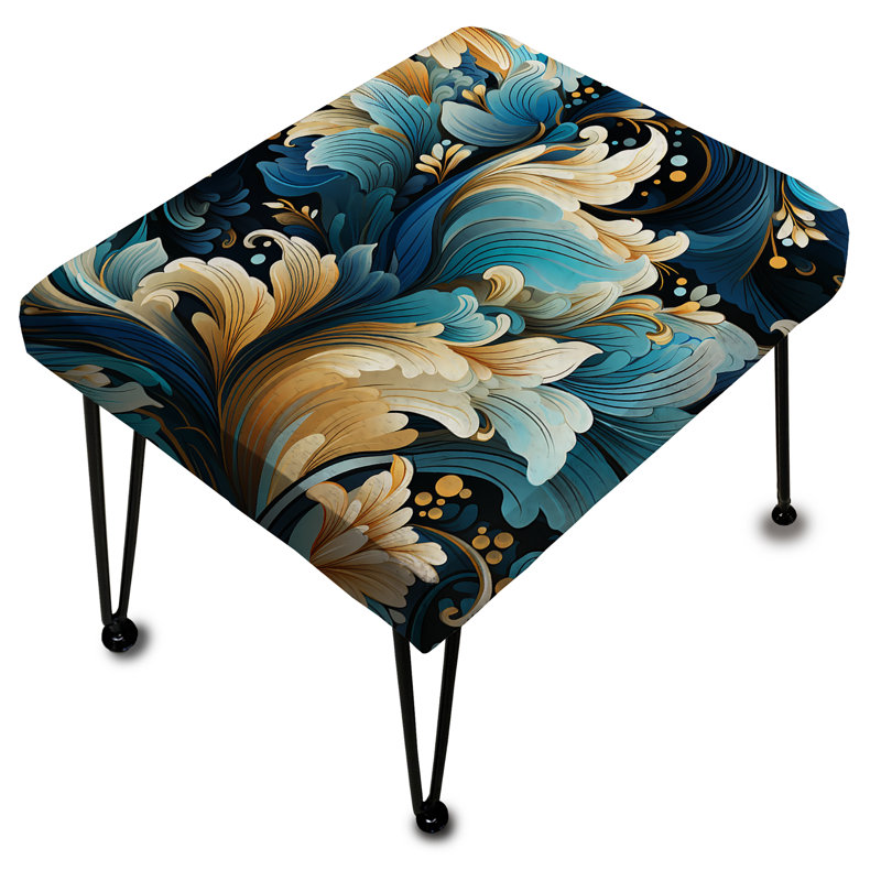 Deco Paisley Elegance - Repose-pieds rectangulaire à motif cachemire