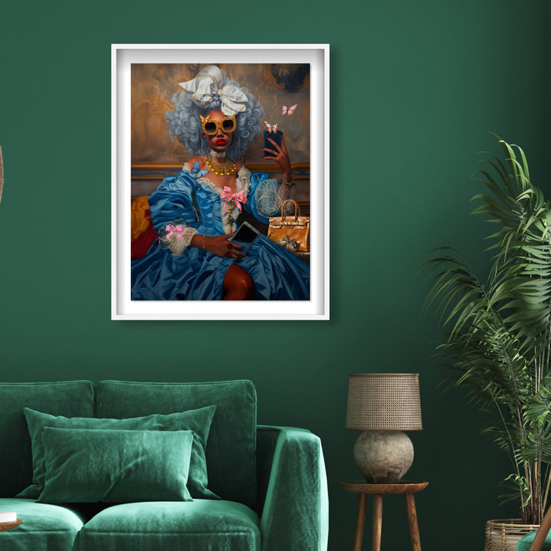 French Empress Issa Canvas People Print by Oliver Gal, 37.5"H x 31.5"W, White Frame