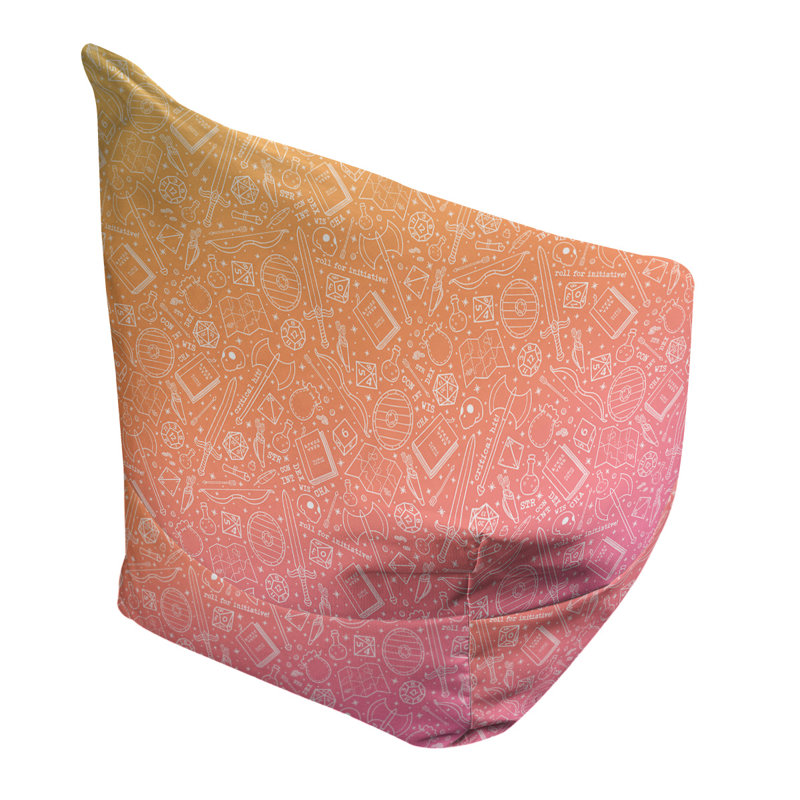 Sac de pois Kitterman, H 27 po x L 30 po x P 25 po, Housse de pouf, Brun sableux / bleu acier