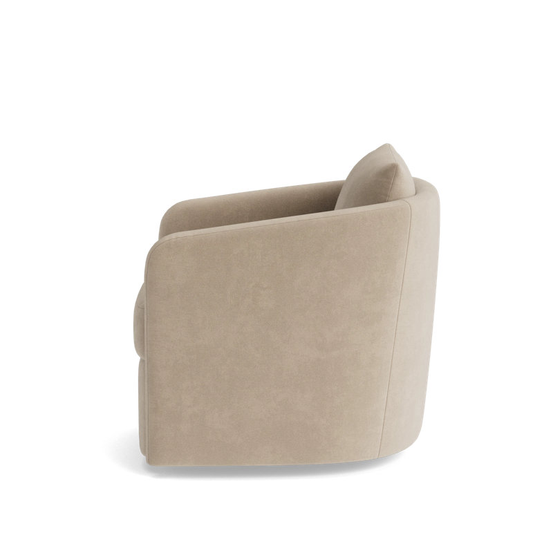 Astrid Swivel Chair, Velvet - Beige