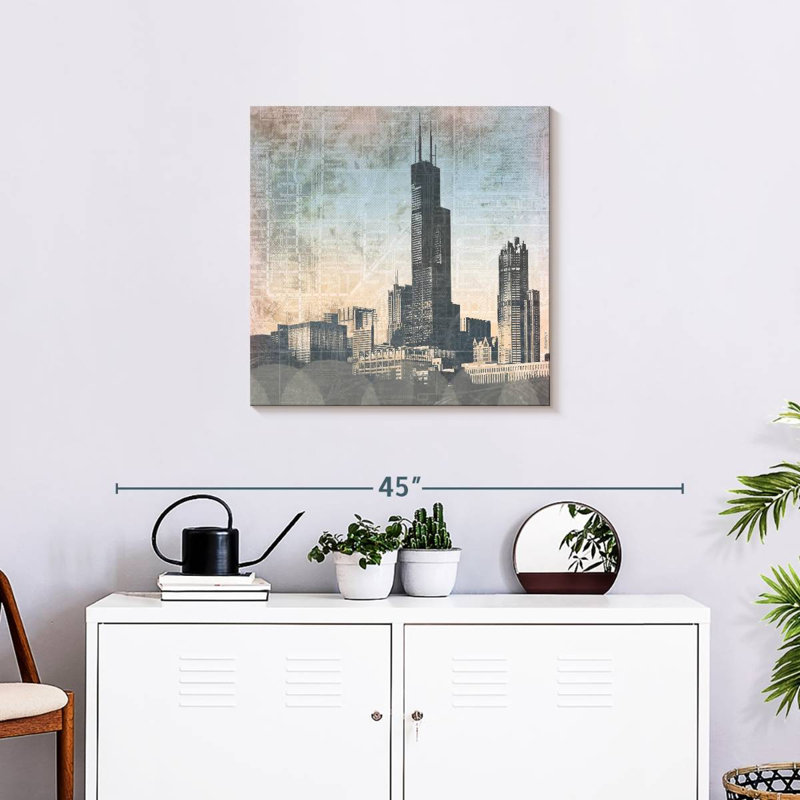 Lilie Chicago Skyline I, H 24 po x l 24 po