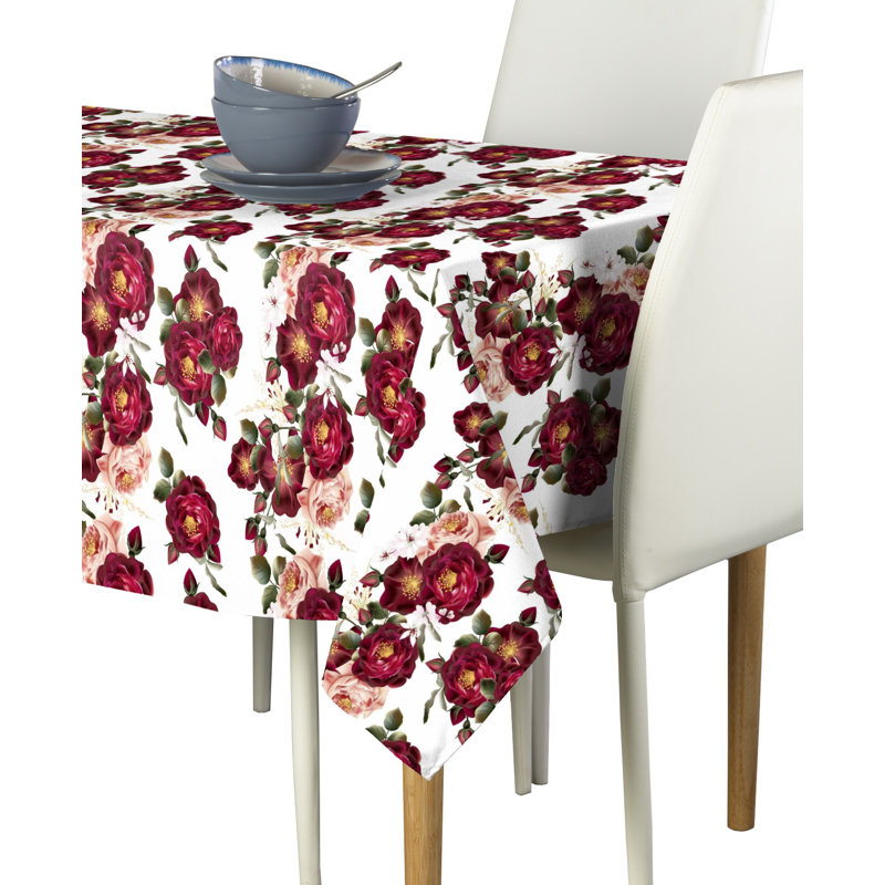 Chet Romantic Roses Tablecloth, 84" L x 84" W