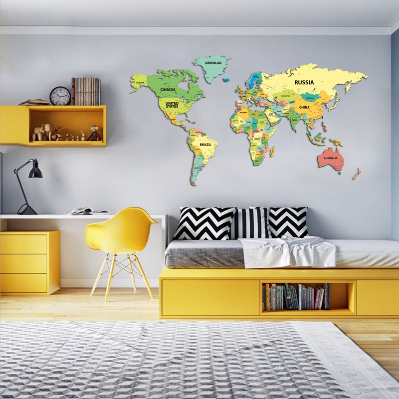 World Map - Political Map, 190 x 105 cm