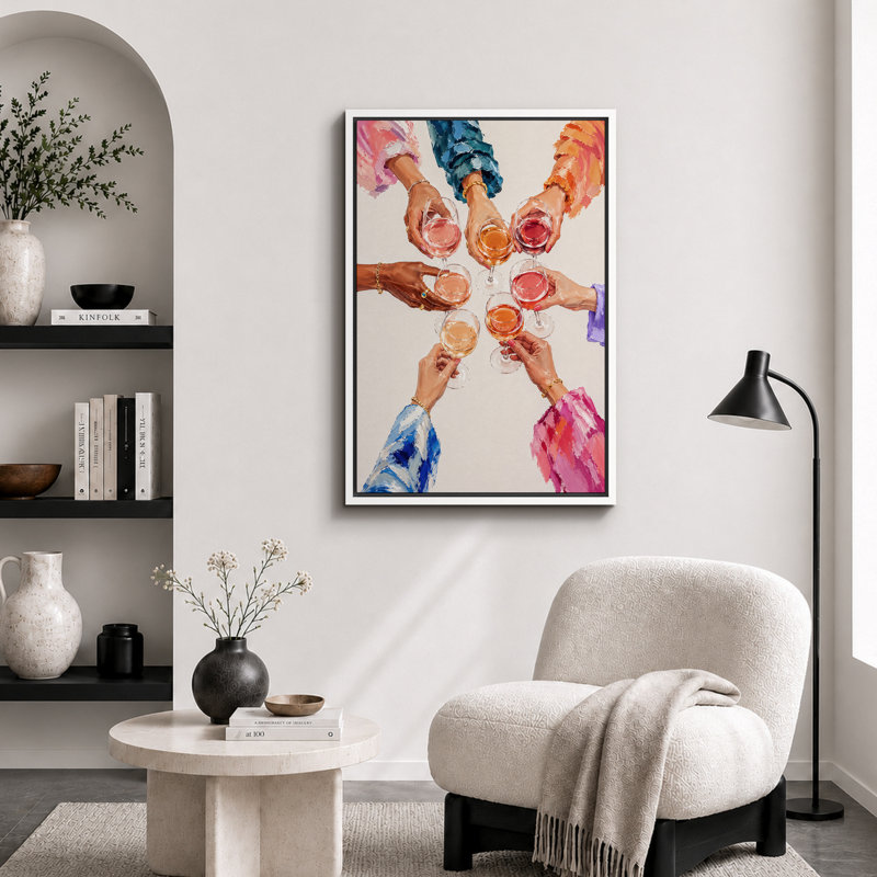 Art de cocktail coloré, images de salle de bar, impression sur toile encadrée, H 36 po x l 24 po x P 1,5 po, Cadre naturel