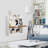 Wall Mounted Drop-Leaf Table, Floating Laptop Desk, Folding Table With Shelves, Multifunctional Computer Workstation With Storage Compartments In Home Office For Space Saving