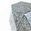 16 x 14 x 18 po, tabourets de jardin hexagonaux, table d'appoint unique Capiz