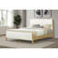 Structure de lit tapissier blanc moderne Modern