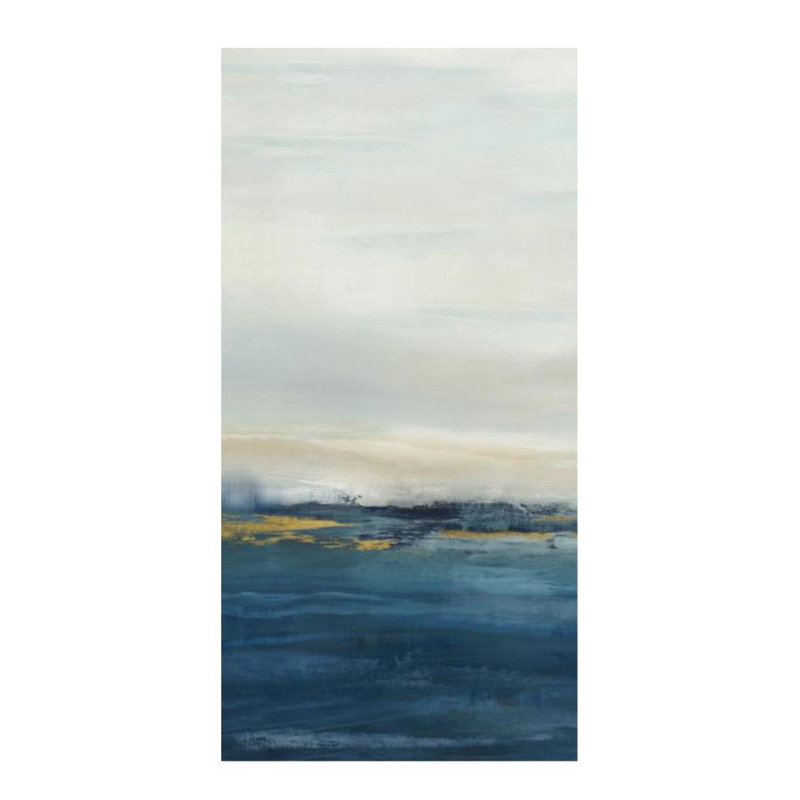 Ocean Cream I Painting by Elle Youngstrom, 60" H x 30" W x 1.5" D, Glass Coat