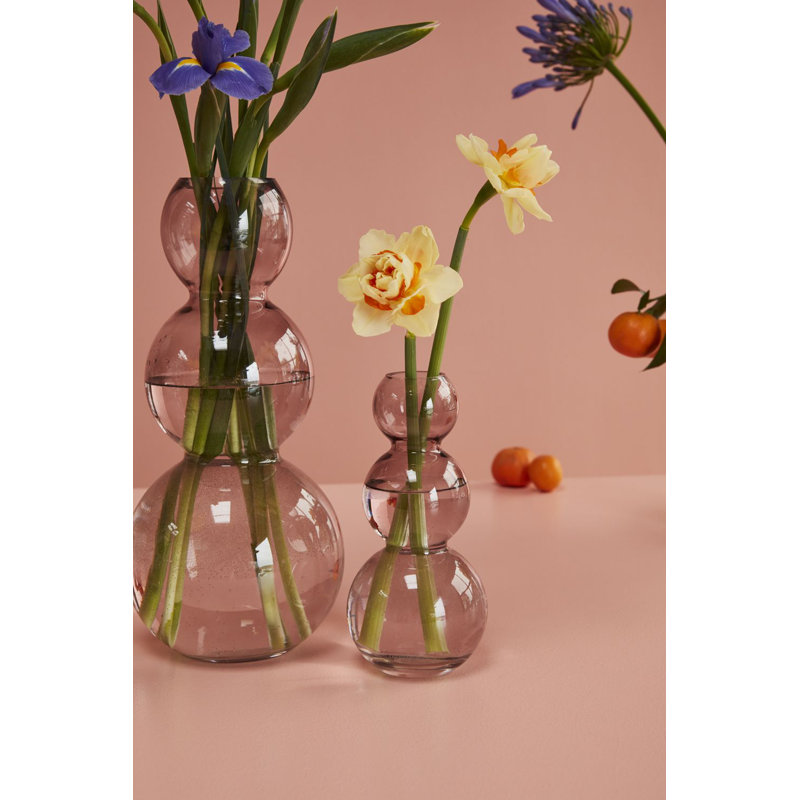 Ashburg Glass Table Vase, 7.75" H x 3.5" W x 3.5" D, Purple