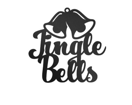 Jingle Bells Wall Décor, 12" H x 12" W x 0.06" D, Black