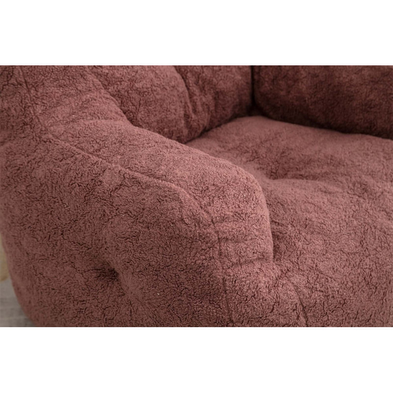 Fauteuil à billes moelleux en mousse à mémoire de forme, Bean Paste Red Fabric