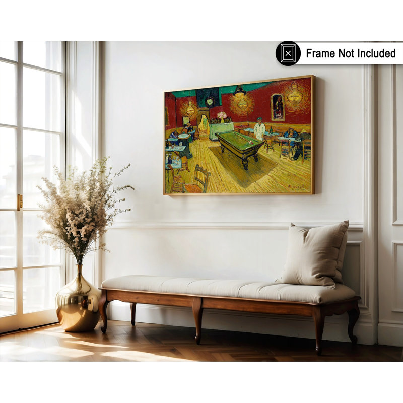 Van Gogh - The Night Cafe, Sans cadre, Affiche, H 18 po x l 24 po